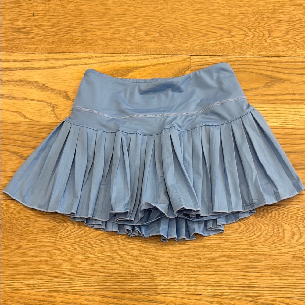 Sky Blue Goldhinge Pleated Tennis Skirt